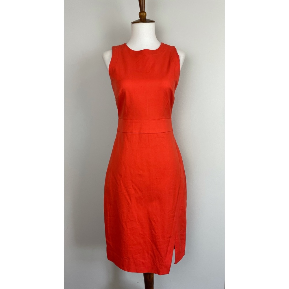 J Crew Coral Orange Pencil Dress